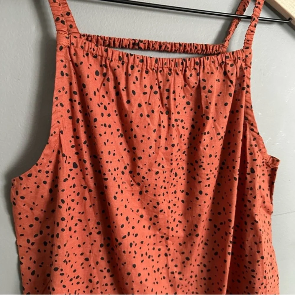 H&M Girl's Elastic Stretch Straps | Rust Orange +‎ Black Splatters